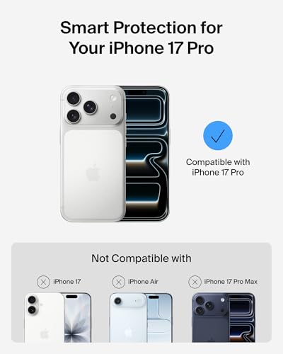 Image of Belkin iPhone 17 Pro Case | Magsafe, Slim, Anti-Yellowing, Anti-Scratch, 4M Drop Protection | 2 Years Warranty | Grip - Navy