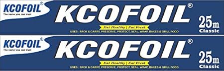 Kcofoil Aluminium Foil 25mtr Aluminium Foil (Pack of 2)