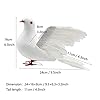 LWINGFLYER Large White Flying Doves 9.5-Inch Artificial Simulation Foam Bird Feathered Dove for Craft Wedding Decoration Party Accessories Christmas Tree Ornaments (Big Fly Dove) #1