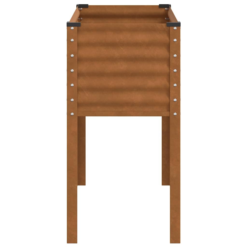 Macetero de jardín de acero Corten 100 x 41 x 90 cm para plantas flores hierbas aromáticas, maceta exterior resistente a los agentes atmosféricos con amplio espacio, decoración