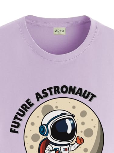 Image of ADRO T Shirts for Boys & Girls | Astronaut Printed T-Shirt | Ages 3-14 | 100% Cotton Round Neck Tshirt for Boys