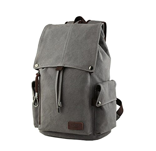 Preisvergleich Produktbild LAAT Herren Männer Schultertasche Retro Casual Rucksack Leinentasche Computer Tasche (Upgrade grau)