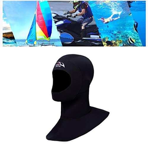 Newmind Touca de mergulho unissex de neoprene de 3 mm, neoprene com ajuste firme para mergulho, capu