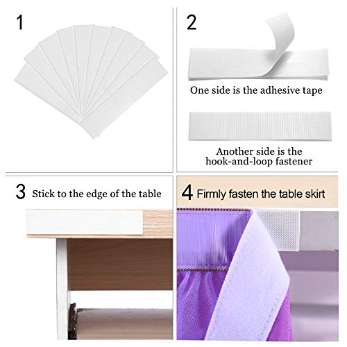 MYMM Blauwe tafelrok, 426 cm, voor bruiloft, bruidsmeisje, rechthoekige of ronde tafeldecoratie voor verjaardagsfeest… - Image 7