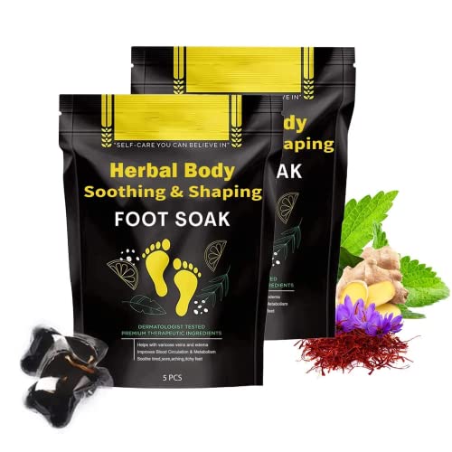 Herbal Detox&Shaping Cleansing Foot Soak Beads,Body Detox Foot Soak, Herbal Foot Cleansing Soak Beads Herbal Foot Cleansing Soak Beads for All People 10Pcs/2Packs-H01