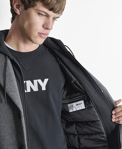 DKNY Mens Water Resistant Wool Cold Weather Casual Jacket4