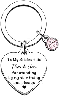 JMIMO Bridesmaid Gift Thank You Bridesmaid Keyring Maid of Honour Gifts for Wedding Day
