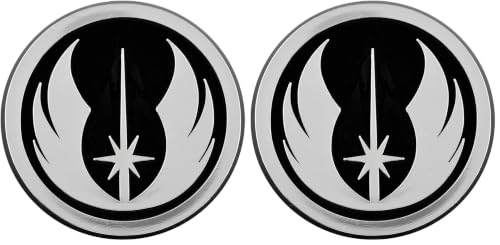 Image of SW Jedi Order Logo Plastic Auto Emblem - [Silver][3'' x 3''] (Pack of 2)