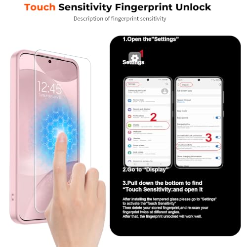 Image of SUPFINE Magnetic for Samsung Galaxy S24 Plus Case / S25 Plus Case with Screen Protector, (Built-in Magnets) (Military Grade Drop Protection) Slim Translucent Shockproof Phone Case,Pink