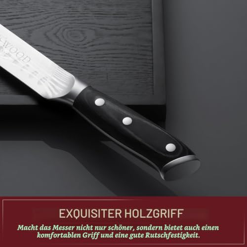 Foto von YFWOOD Schinkenmesser, 30.5 cm Aufschnittmesser, Ergonomisches Griffdesign