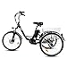 Snokco M300: Triciclo eléctrico para Adultos, neumáticos de 24 x 2,125, batería extraíble de 36 V y 15 Ah, Sistema de Tres velocidades y Siete Marchas, Bicicleta eléctrica, Triciclo de Camping.