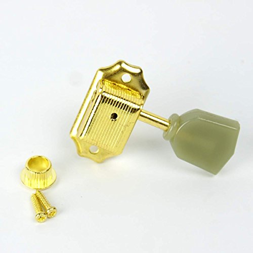 1x Vintage Classic Style Tuning Key Tuner Head Peg, Bass Side E/A/D,Gold Plated