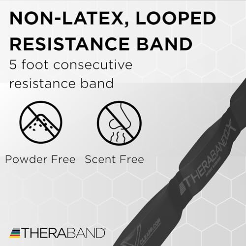 Image of THERABAND CLX Resistance Band with Loops, 5-Foot Band
