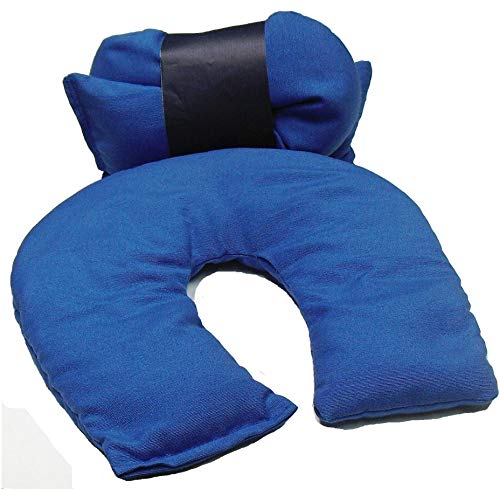 Thermovip. Cervical"Azul Ducado". Almohadilla Cojín Termocalmante de Semillas y Plantas Aromáticas