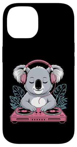 Koala Dj Con Cuffie E Giradischi Custodia per iPhone 14
