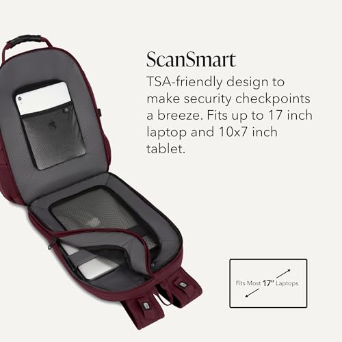 Image of SWISSGEAR 1900 ScanSmart Laptop Backpack, Fits Most 17-Inch Laptops, TSA-Friendly Lay-Flat Design, RFID Protection, and Tablet Pocket, Black, 31L, 18.5-Inch