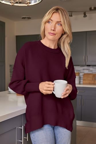 Image of EFAN Womens Oversized Sweaters Batwing Sleeve 2026 Fall Fashion Outfits | Trendy Chunky Knit Pullover, Slouchy Fit Clothes, Cozy Layering Essentials, Cute Winter Clothing, Comfy Casual Daily Wear