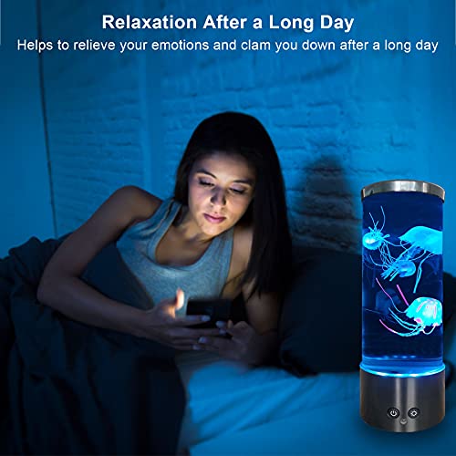 Jellyfish Lamp With Color Changing Mood Light - Round Led Jellyfish Lava Lamp With Remote, Usb Jellyfish Aquarium For Home Office Table Room Decor Gifts For Kids Adults #TOP4