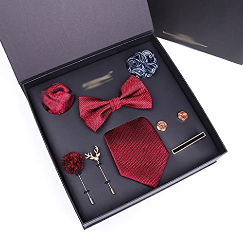 Cravate pour homme et boutons de manchette en soie pour costume de fête