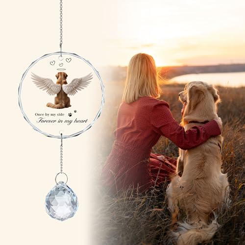 YU FENG 11.8inch Golden Retriever Dog Memorial for Loss of