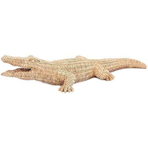 Sifcon International plc 74x26cm Natural Colour Woven Style Crocodile Ornament Cover