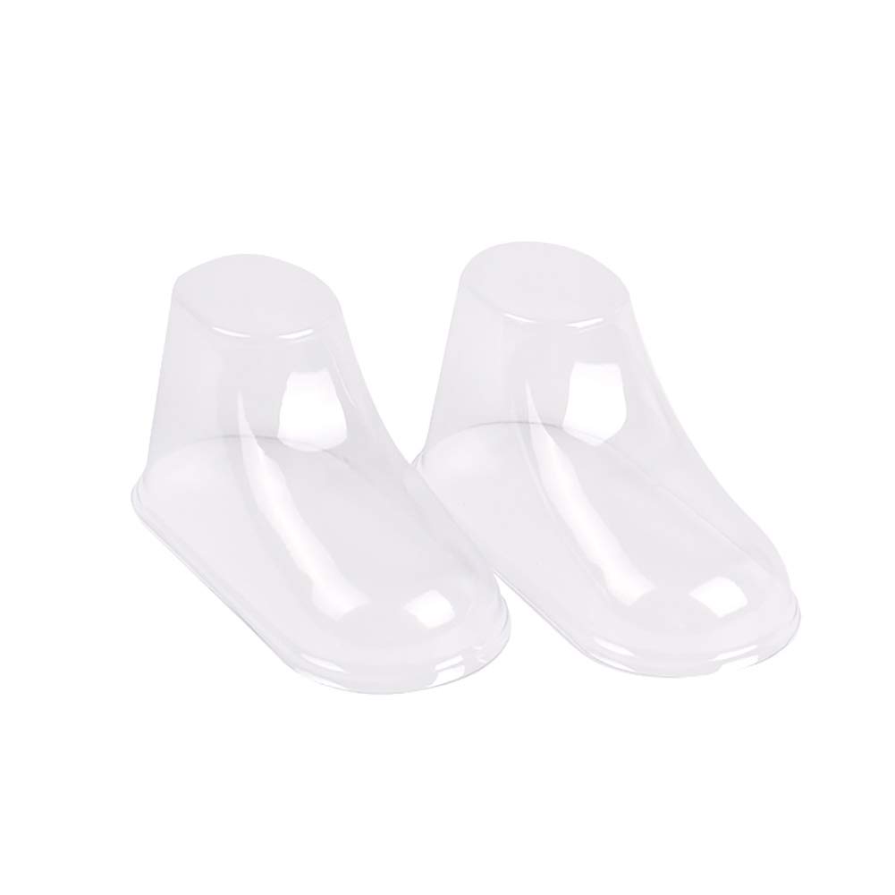 Fsstud Clear 50 Pcs Plastic Baby Feet Display Showcase Toddler Shoe Trees Supports Shaper Stand Holder For Booties Shoes And Socks 9Cm