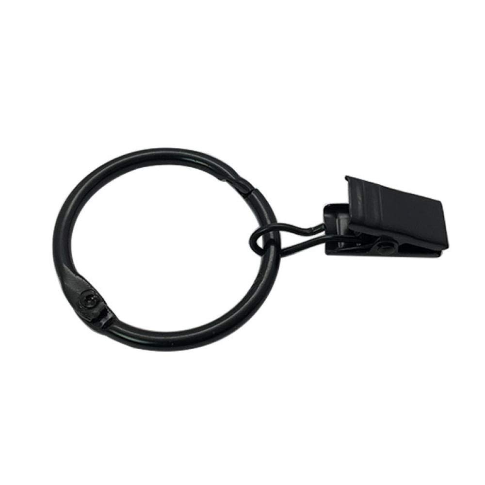 ACiyD Lot de 20 Pinces à Rideaux, Clips Noirs pour Tringle à Rideau, avec Clip Solide antirouille, Ouverture et Fermeture faciles.