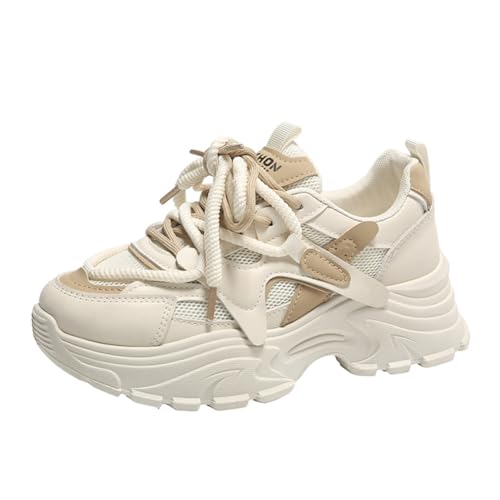 MAUGELY Women's Platform Mesh Casual Sports Shoes Fashionable Road-Running Walking