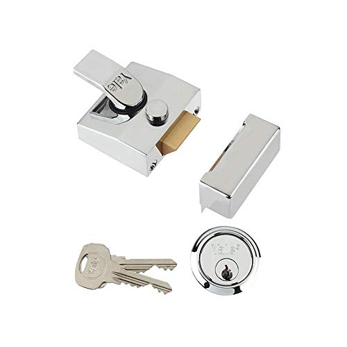 Yale B-85-CH-CH-40 Deadlocking Nightlatch 40 mm Chrome Finish High Security with Automatic Deadlock