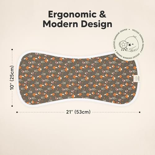 Image of Organic Burp Cloths Baby Boy & Girl - 5-Pack Super Absorbent Cotton Burping Cloths for Babies, Soft & Plush Newborn Spit Up Rags, Infant Towels for Milk Spit Up, Unisex, Large 21 inch x 10 inch (Fall Spores)