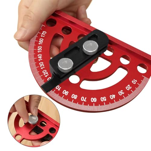 Medidor de ángulos semi circular con regla desmontable miniatura 3