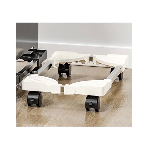 Soporte para CPU con ruedas, base móvil ajustable blanco tamaño único para chasis de PC miniatura 1