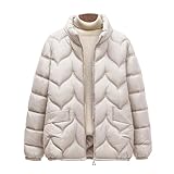 Materiales y diseño: totalmente forrado, acolchado y aislado. Diseñado para ofrecerte protección en los días más fríos de invierno, ligero y no abrumador, haciendo que tu ropa sea gruesa y cálida, pero manteniendo la ligereza y la comodidad, sin el frío y fácil de enfrentar el frío invernal.