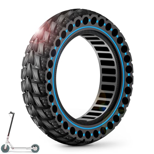 BANGTING 1PCS 60/70-6.5 E Scooter Reifen,10x2.50-6.5 Vollgummireifen, 10x2.5 zoll Ersatzreifen für Ninebot Max G2 / G30 / G30D / G30E / G30E / G30LP / G30D II / G30 Max (Blau)