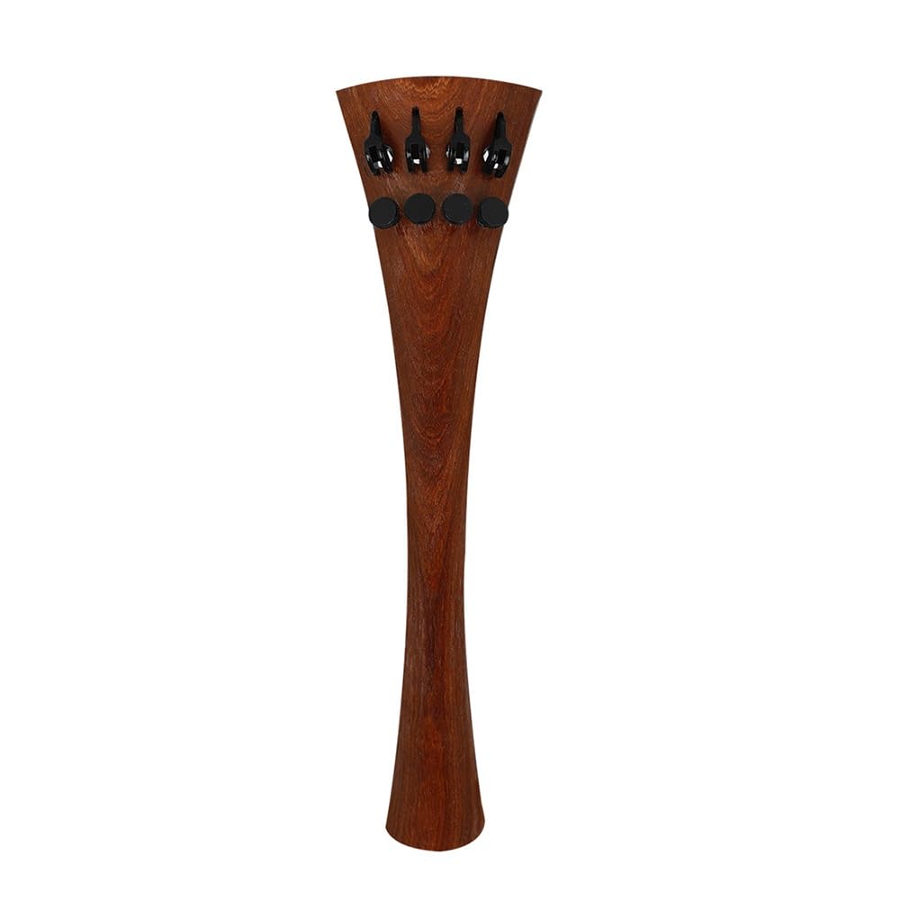 Accessori per Violoncello, cordiera in Palissandro per Violoncello 4/4 con 4 accordatori Fini, Parti di Ricambio per Strumenti a Corda per Violoncello 4/4