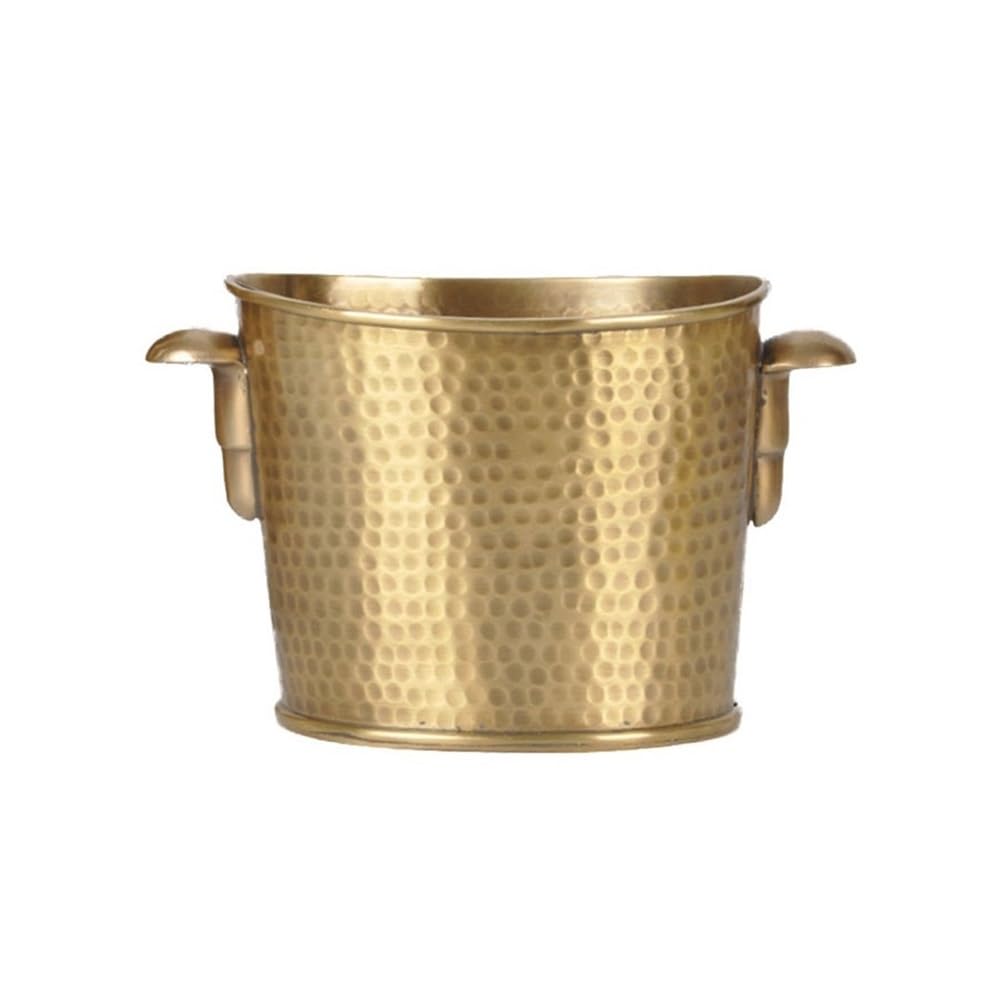 Secchiello per il ghiaccio, Secchiello for il ghiaccio martellato fatto a mano in ottone squisito, secchiello for vino rosso champagne, set da vino, ornamenti decorativi for soggiorno per casa, feste,