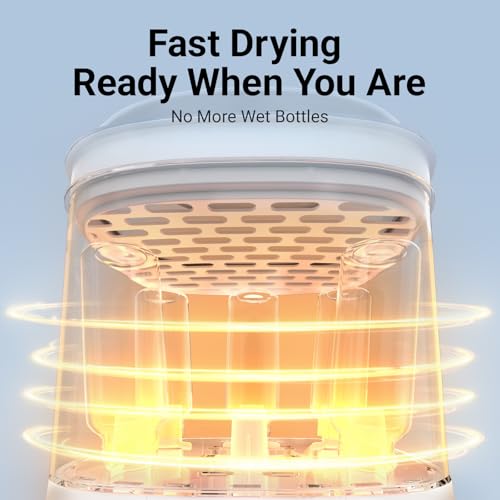 Image of Bear Bottle Sterilizer and Dryer, 2 Layers Large Electric Steam Baby Bottle Sterilizer, Fast Bottle Sanitizer and Dryer for All Bottles & Accessories, Time-Saving Design