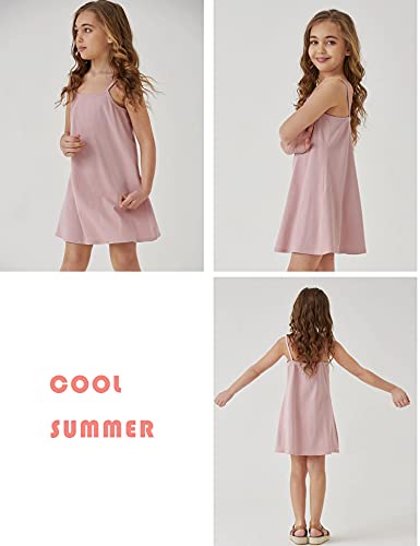 Kids Girls Tank Dress Summer Swimwear Cover Up Sleeveless T-Shirt Dresses Size 5-12 Years4