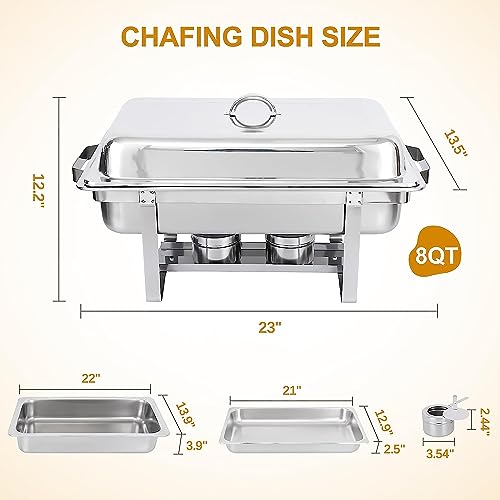 image for Nova Microdermabrasion Chafing Dish Buffet Set of 4 Stainless Steel Ch