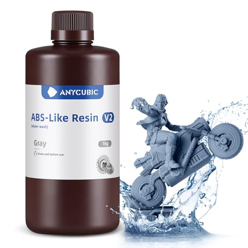 ANYCUBIC Water Washable ABS-Like 3D Printer Resin, High Toughness and Durability, High Precision and Easy to Post-Process, Low Odor, Wide C…