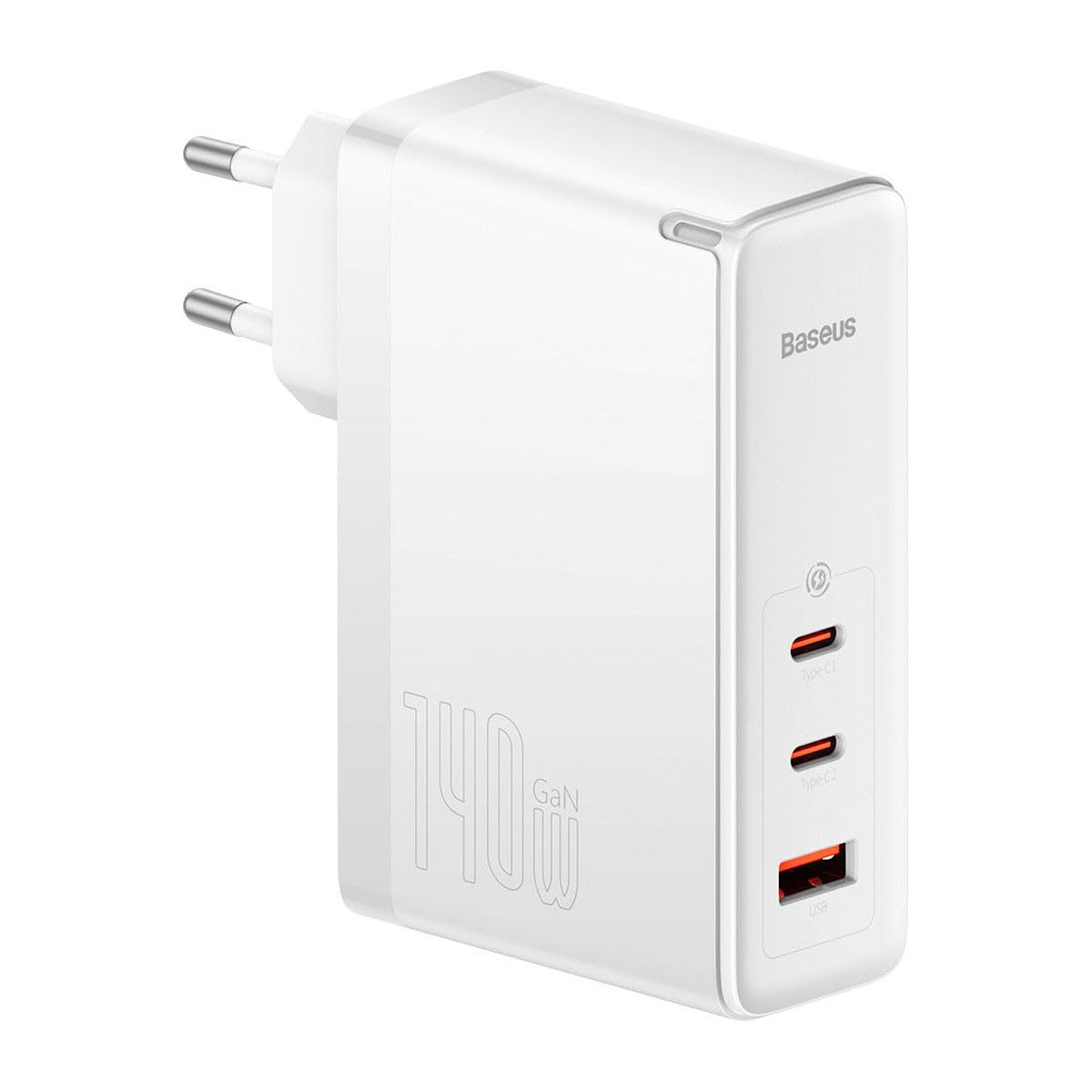 Baseus Travel Charger GaN5 Pro Fast Wall Charger, C+C+U, 140W White EU (CCGP100202)