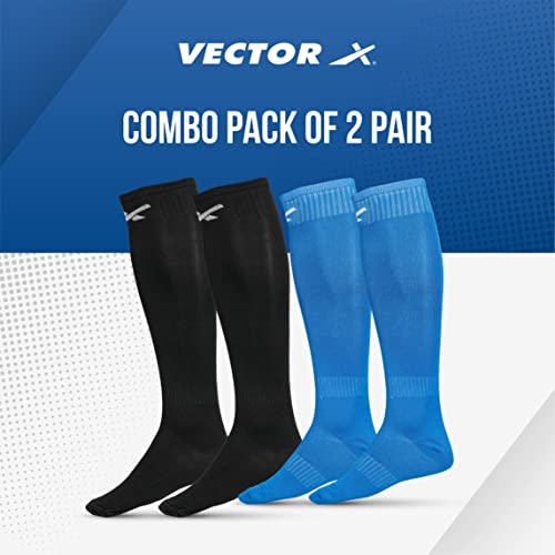 Image of Vector X Blastic Stockings | Polyester Stretchable Material | Knee Length | Unisex | Pack of 2 Pair
