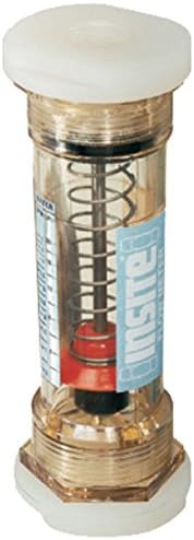 Universal Flow Monitors IS-10 GPM-8-F-F Insite-Inline Flow Meters for Ultra Pure Water, Polysulphone, 10 GPM, Viton, Brass, 1" NPTF