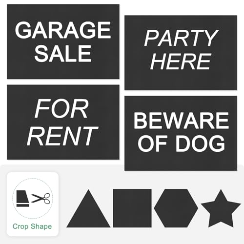 Image of M METERXITY 6-Pack Corrugated Plastic Sheets, 12 Inch x 16 Inch Waterproof Blank Corrugated Poster Board Yard Signs for Garage Sale /Office /Classroom /Party /Lawn Sign Road [4mm Thick, Black]