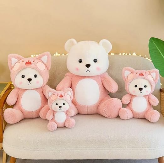 Image of ZEXSAZONE Toy Cute Rainbow Colored Huggable Teddy Bear | 30 cm | Plushie Soft Toys for Kids | Plush Soft Toys for Baby Boys and Girls Kids - Teddy | Best Valentine Gift (Pink)
