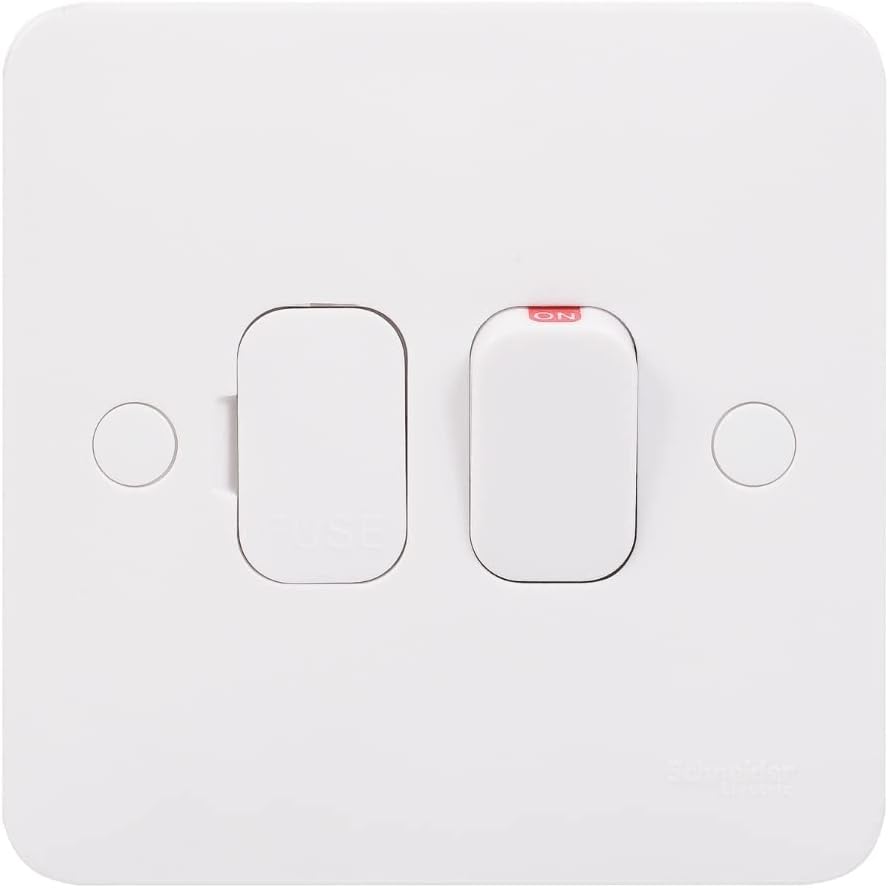Schneider Electric Lisse 13A 1 Gang Flex Outlet Fuse Connection Unit, White