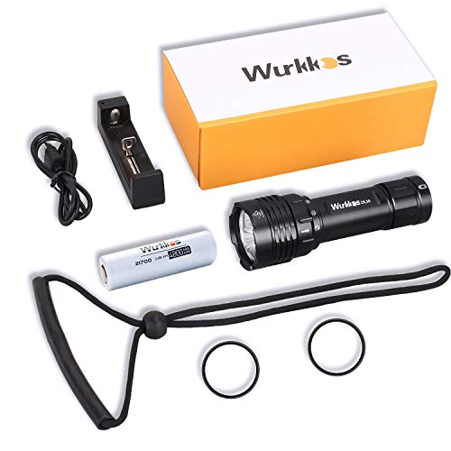 Wurkkos Dl30 Diving Flashlight Rechargeable Super Bright Max 3600Lumen Scuba Dive Light With 3Pcs Lh351D 90Cri Leds,100M Underwater Scuba Dive Light Ipx-8 Waterproof Submersible Flashlight #TOP6