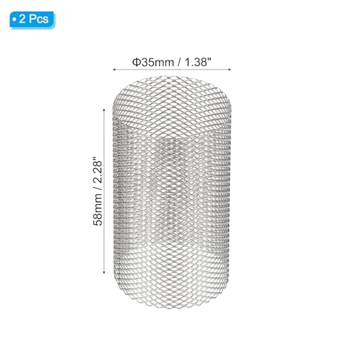 Image of PATIKIL 2 Pcs 35mm OD Strainer Mesh, 58mm H Screen Y Shaped Strainer Filter Valve Mesh Screen 304 Stainless Steel Strainer Mesh for Debris Pump Water Oil Separation