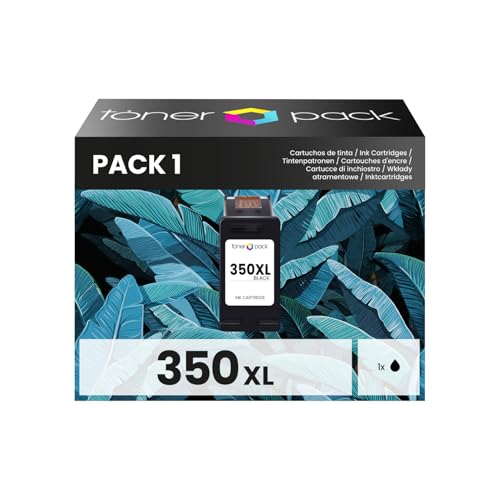 TONER PACK 350XL 351XL - Cartuchos de Tinta para HP 350 XL 351 XL Remanufacturado para HP Deskjet D4260 D4360, Officejet J5780 J6410, Photosmart C4280 C4340 C4380 C4480 C4580 C5280 (1x 350XL)