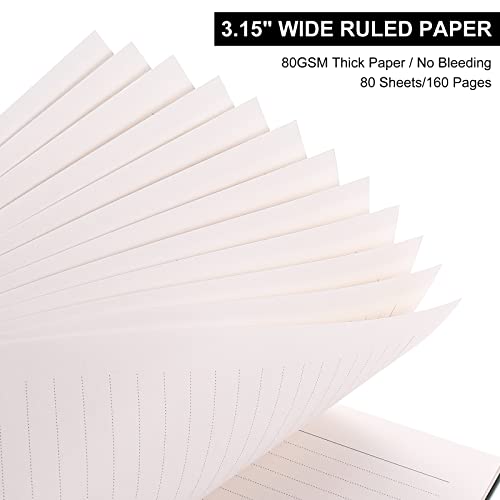 4 Pack Steno Pads 5.4 X 8.5 Inch, Spiral Notebooks Wirebound Memo Notepads, Colorful Plastic Cover, 80 Sheets/Pad(Line) #TOP2